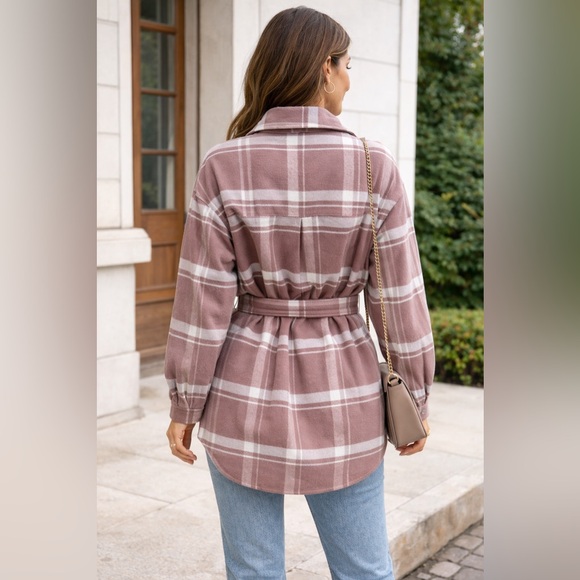 A New Day Flannel Plaid Shacket Sz M PTP 21”, Length 30” - Picture 2 of 2